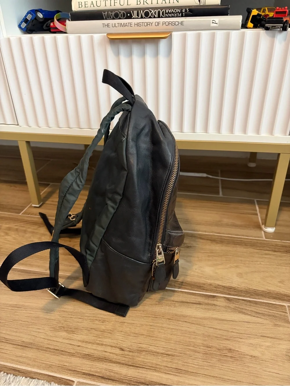 Coach Medium Charlie Backpack Signature Canvas Leather Brown Black F32200